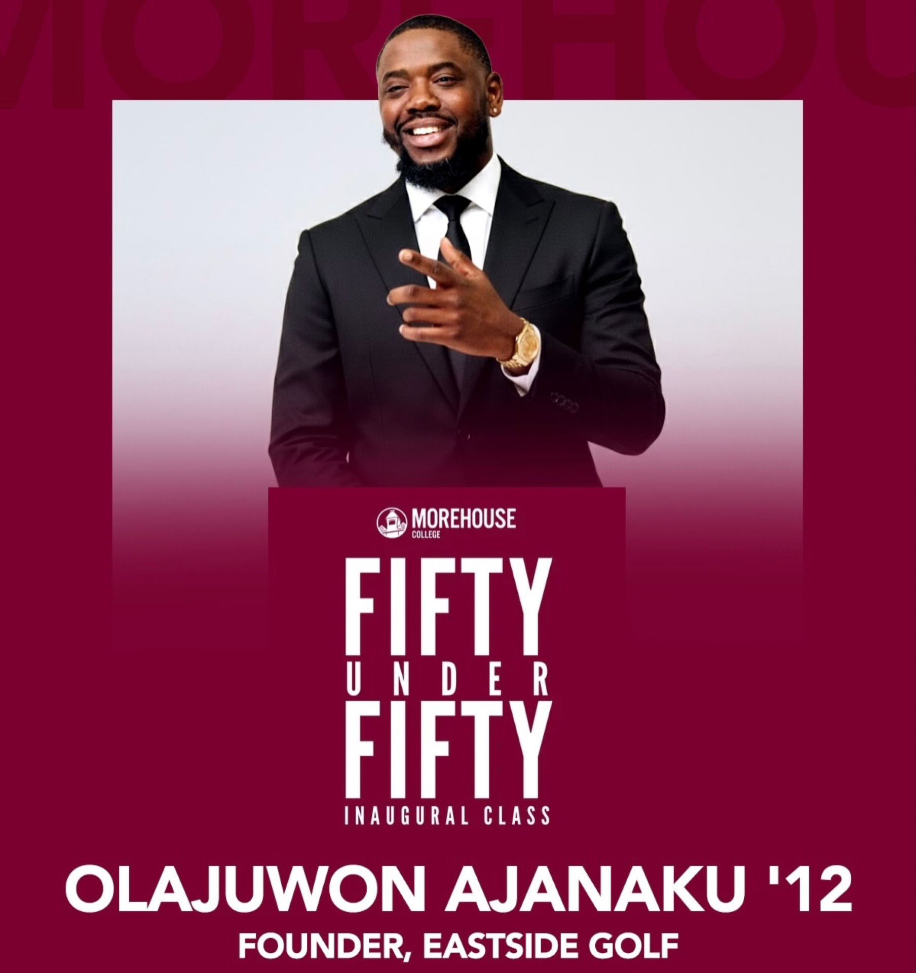 Olajuwon Ajanaku Named to Morehouse College's Inaugural 50 Under 50