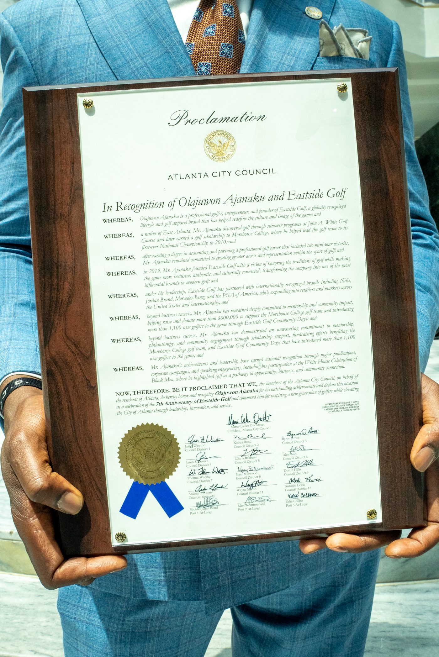 City of Atlanta Honors Eastside Golf Founder